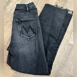 Mother jeans from Anthropologie: Hustler Ankle Fray